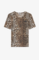 Camiseta de canalé de leopardo